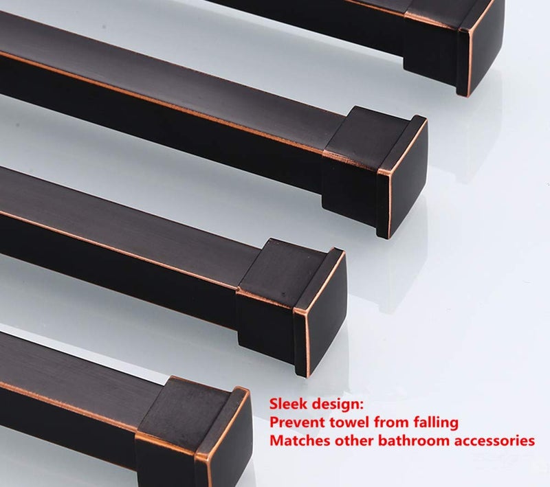 ELLO&ALLO Oil Rubbed Bronze Swing Out Towel Rack for Bathroom Holder Wall Mounted Towel Bars with Hook 3-Arm - Image 2